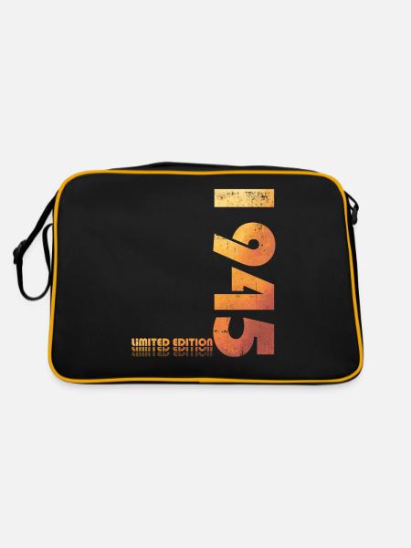 Original 1945 Vintage 1945 Birthday 1945 - Retro Bag - black/gold - Back