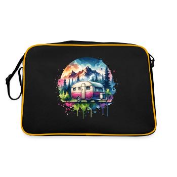 Caravane de camping - Sac Retro - noir/or - Dos