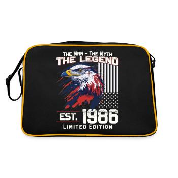 38ème Anniversaire Année 1986 Millésime 1986 Légende - Sac Retro - noir/or - Dos
