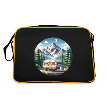 Camping Camper Caravan - Retro Bag - black/gold - Back