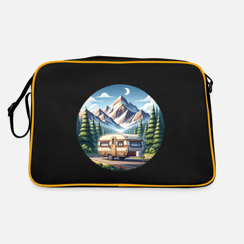 Camping Camper Caravan Retro Bag