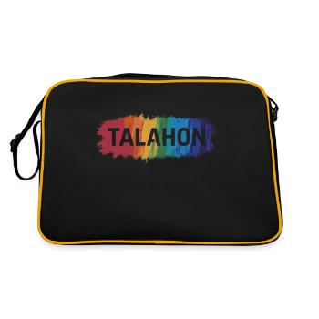 Talahon Deutsches Meme Humor Lustig Talahonien - Retro Tasche - Schwarz/Gold - Hinten