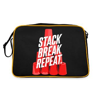 Stack Break Repeat Stacking Cups Speed Stacker - Retro Bag - black/gold - Back