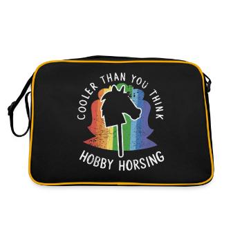 Cooler Than You Think Hobby Horse Riding Funny - Retro Bag - black/gold - Back
