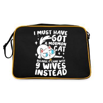 I Must Have Got A Mormon Cat 9 für einen - Retro Tasche - Schwarz/Gold - Hinten