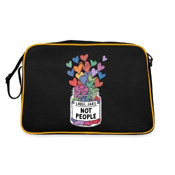 Labels Jars Not People Heart Jar - Retro Bag - black/gold - Back