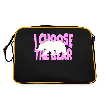 Je choisis l’ours dans les bois drôle femmes fille - Sac Retro - noir/or - Dos