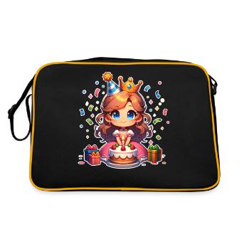 Princess Birthday Confetti - Retro Bag - black/gold - Back