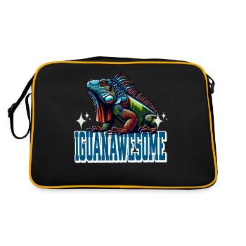Iguane - Sac Retro - noir/or - Dos