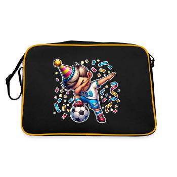 Footballer Football Birthday Confetti - Retro Bag - black/gold - Back