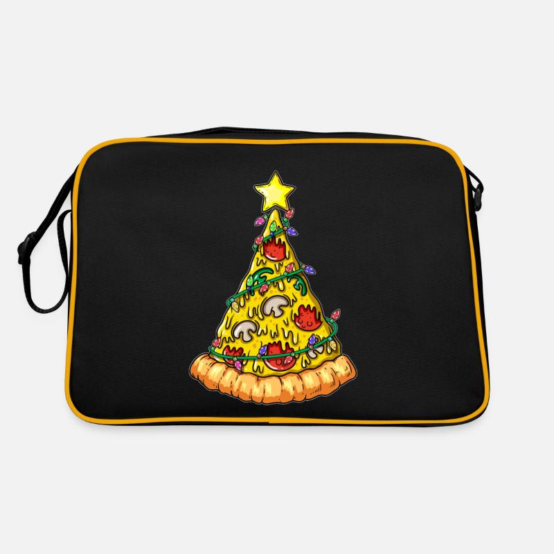 Tranche de pizza comme arbre de Noël Pizza arbre de Noël Sac Retro