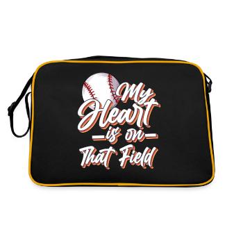 Mother Son Club Baseball Outfit Baseball Mom - Retro Bag - black/gold - Back