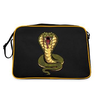 serpent serpent reproduction terrarium serpent venimeux - Sac Retro - noir/or - Dos