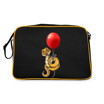 Drôles de serpents serpents avec des scintillements de ballon - Sac Retro - noir/or - Dos