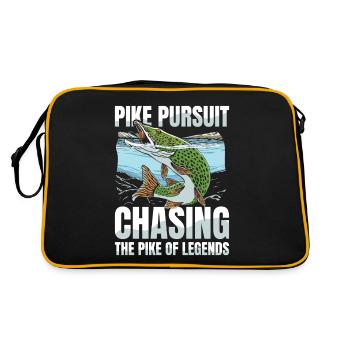 Pike Pursuit Chasing the Pike of Legends - Retro Tasche - Schwarz/Gold - Hinten