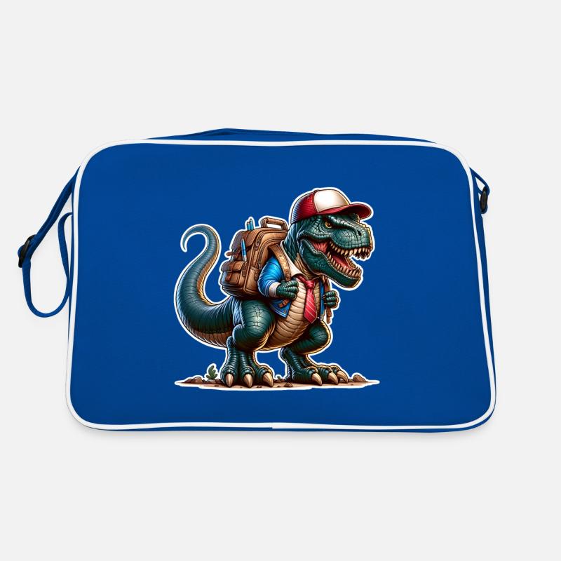 Dinosaurier Schule Einschulung Retro Tasche