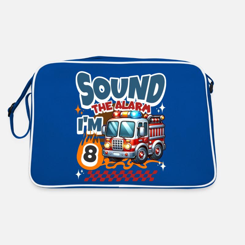 8th Birthday Fire Brigade Retro Bag