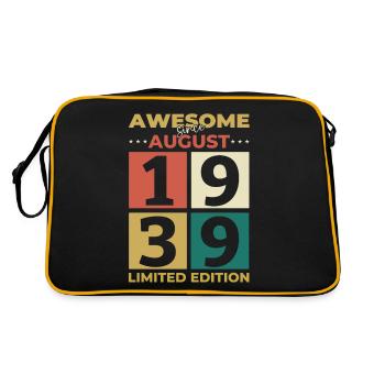 85e anniversaire Original août 1939 Né en 1939 - Sac Retro - noir/or - Dos