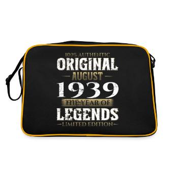 85e anniversaire Original août 1939 Né en 1939 - Sac Retro - noir/or - Dos