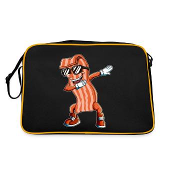 Porc Bacon Bacon Dab Dabbing Grill Chemise - Sac Retro - noir/or - Dos
