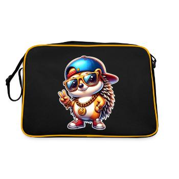 Igel Cool Goldkette - Retro Tasche - Schwarz/Gold - Hinten