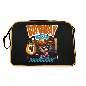 Basketball 4e anniversaire - Sac Retro - noir/or - Dos