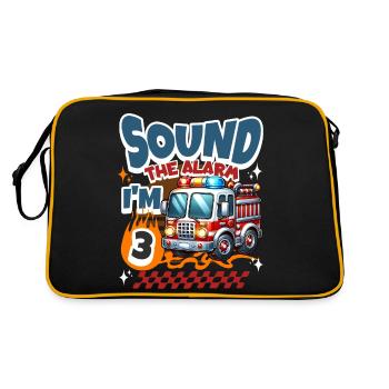 3ème anniversaire des pompiers - Sac Retro - noir/or - Dos