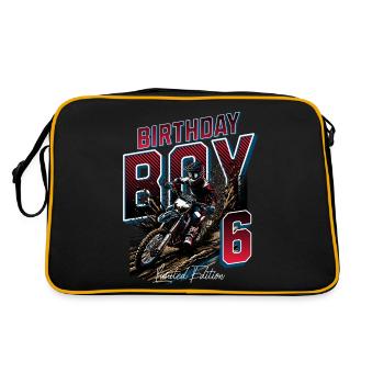 Motocross 6th Birthday - Retro Bag - black/gold - Back