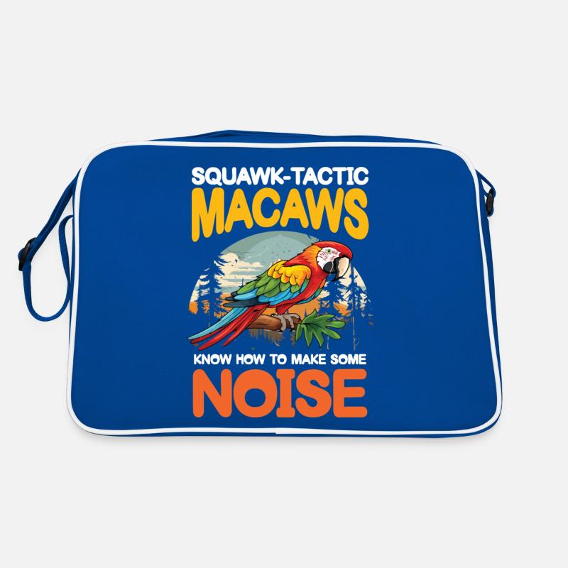 Squawk-Tastic Macaws Make Some Noise Retro Tasche