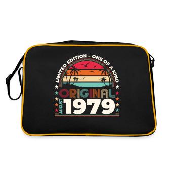 45th Birthday Original August 1979 Year 1979 - Retro Bag - black/gold - Back