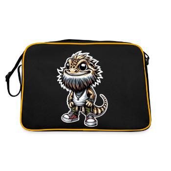 Dragons barbus - Sac Retro - noir/or - Dos