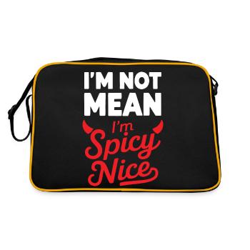 I'm not mean I'm spicy Nice Funny Adult Sarcasm Hu - Retro Bag - black/gold - Back
