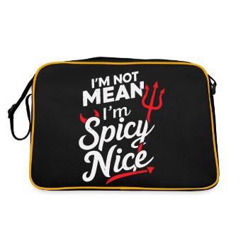 I'm not mean I'm spicy Nice Funny Adult Sarcasm Hu - Retro Bag - black/gold - Back