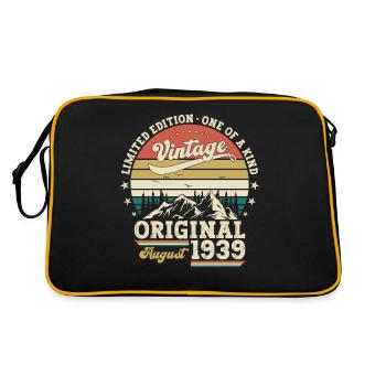 85e anniversaire Original août 1939 Né en 1939 - Sac Retro - noir/or - Dos