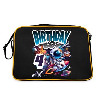 Astronaute 4e anniversaire Espace - Sac Retro - noir/or - Dos