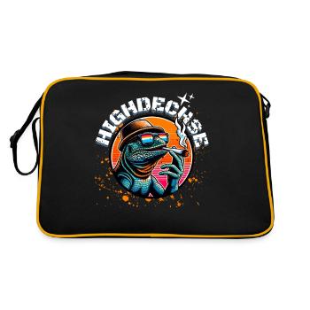 Stoner Marihuanna Weed Highdelize Lézard Lézard Désherbage - Sac Retro - noir/or - Dos