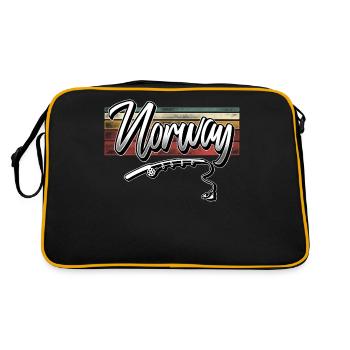Pêche à la ligne en Norvège - Sac Retro - noir/or - Dos