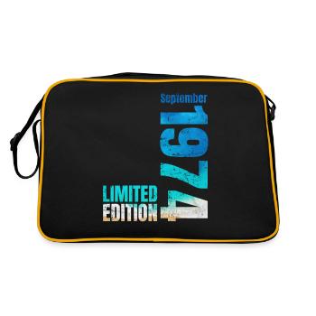 50th birthday September 1974 Born 1974 - Retro Bag - black/gold - Back