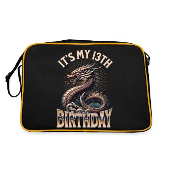 Dragon 13th Birthday Dragon - Retro Bag - black/gold - Back