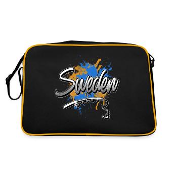 Pêche à la ligne en Suède - Sac Retro - noir/or - Dos
