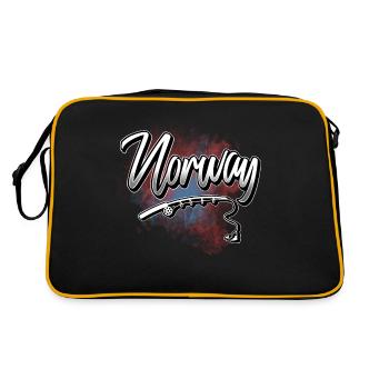 Pêche à la ligne en Norvège - Sac Retro - noir/or - Dos