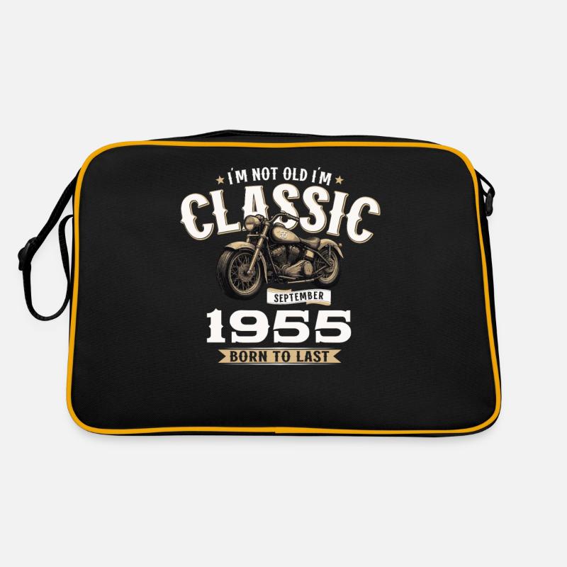 69. Geburtstag Vintage September 1955 Motorrad Retro Tasche