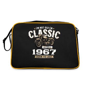 57ème Anniversaire Vintage Septembre 1967 Moto - Sac Retro - noir/or - Dos