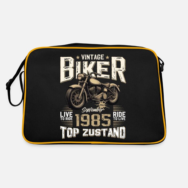 40th Birthday Vintage September 1985 Motorcycle Retro Bag