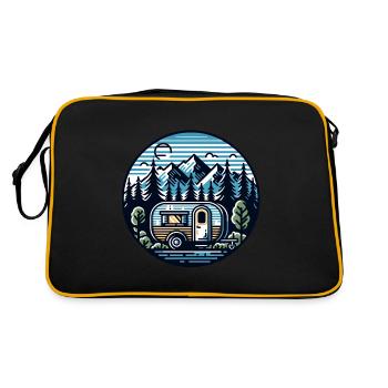 Caravane de camping - Sac Retro - noir/or - Dos