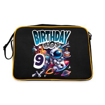 Astronaut 9th Birthday Space - Retro Bag - black/gold - Back
