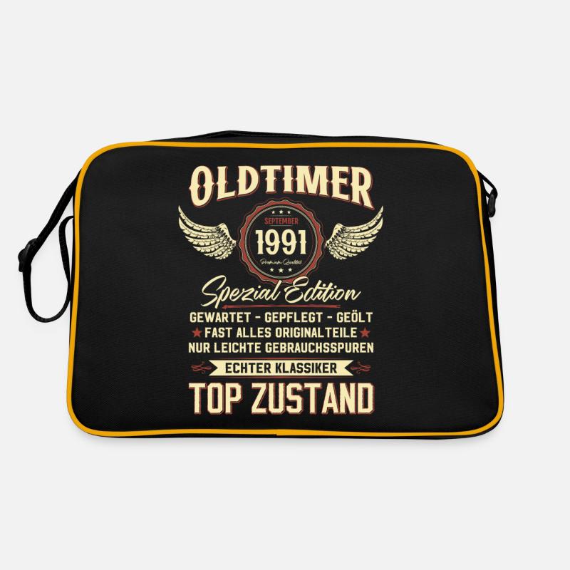 33. Geburtstag Oldtimer September 1991 Jahrgang 91 Retro Tasche