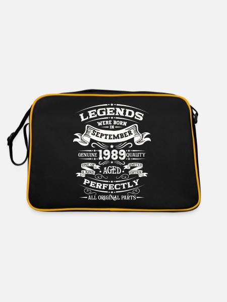 35ème Anniversaire Légende Septembre 1989 Millésime 89 - Sac Retro - noir/or - Dos