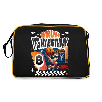 Basketball 8th Birthday - Retro Bag - black/gold - Back