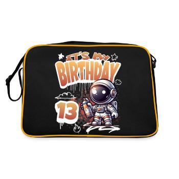 Graffiti Astronaut 13th Birthday - Retro Bag - black/gold - Back